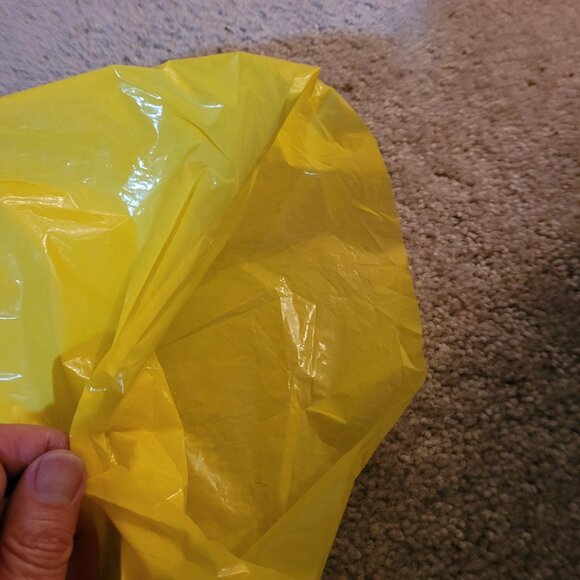 New, never worn maize Michigan Wolverines rain poncho with hood. OS. - Picture 2 of 3